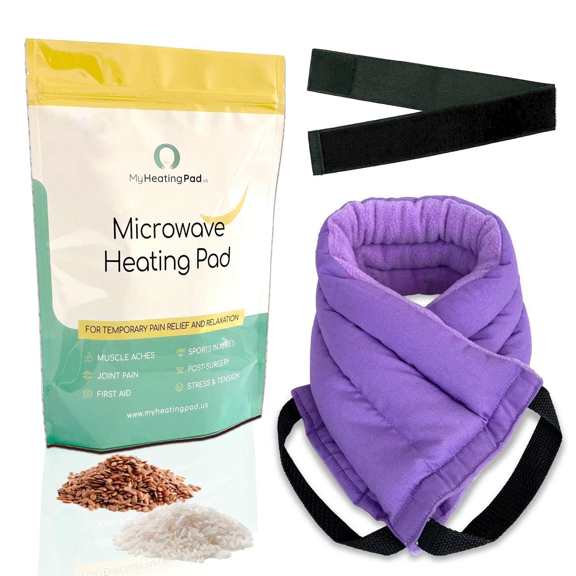 My Heating Pad - Multipurpose Microwave Heating Pad with an elastic fastener for hands-free application